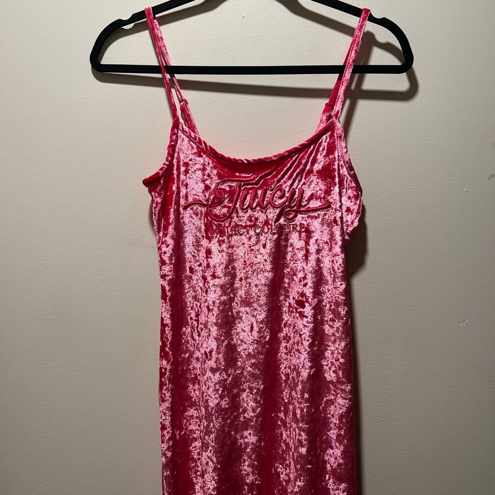 Juicy Couture Fuchsia Velvet Slip Dress